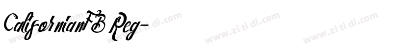 CalifornianFB Reg字体转换